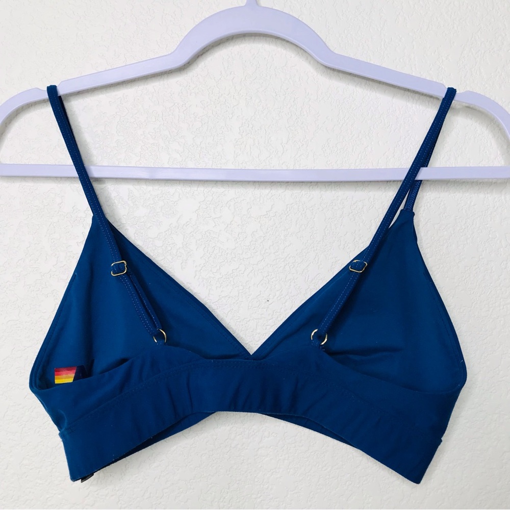 AVIATOR NATION Triangle Adjustable Sports Bra Royal Blue - Picture 9 of 14